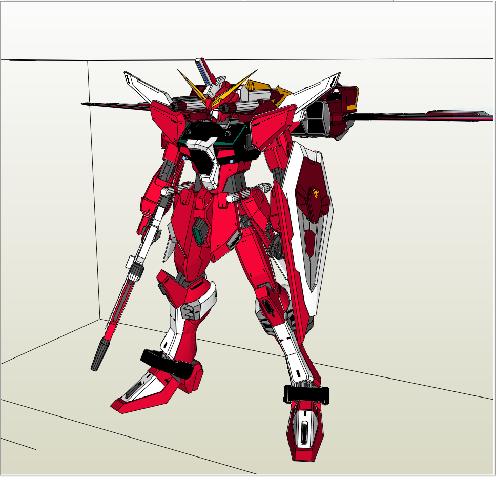 ZGMFX19A Infinite Justice Gundam [Ette] Collection Kit Papercraft Gundam