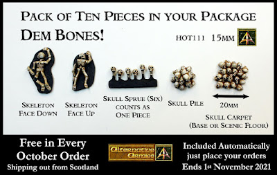 Dem Bones 15mm ten pack free in orders and October 2021 at Alternative Armies