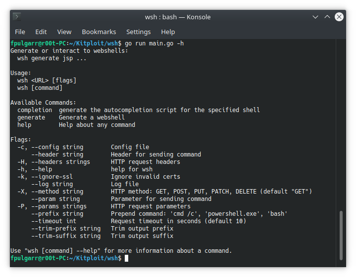 Wsh  Shell Generator And Command Line Interface
