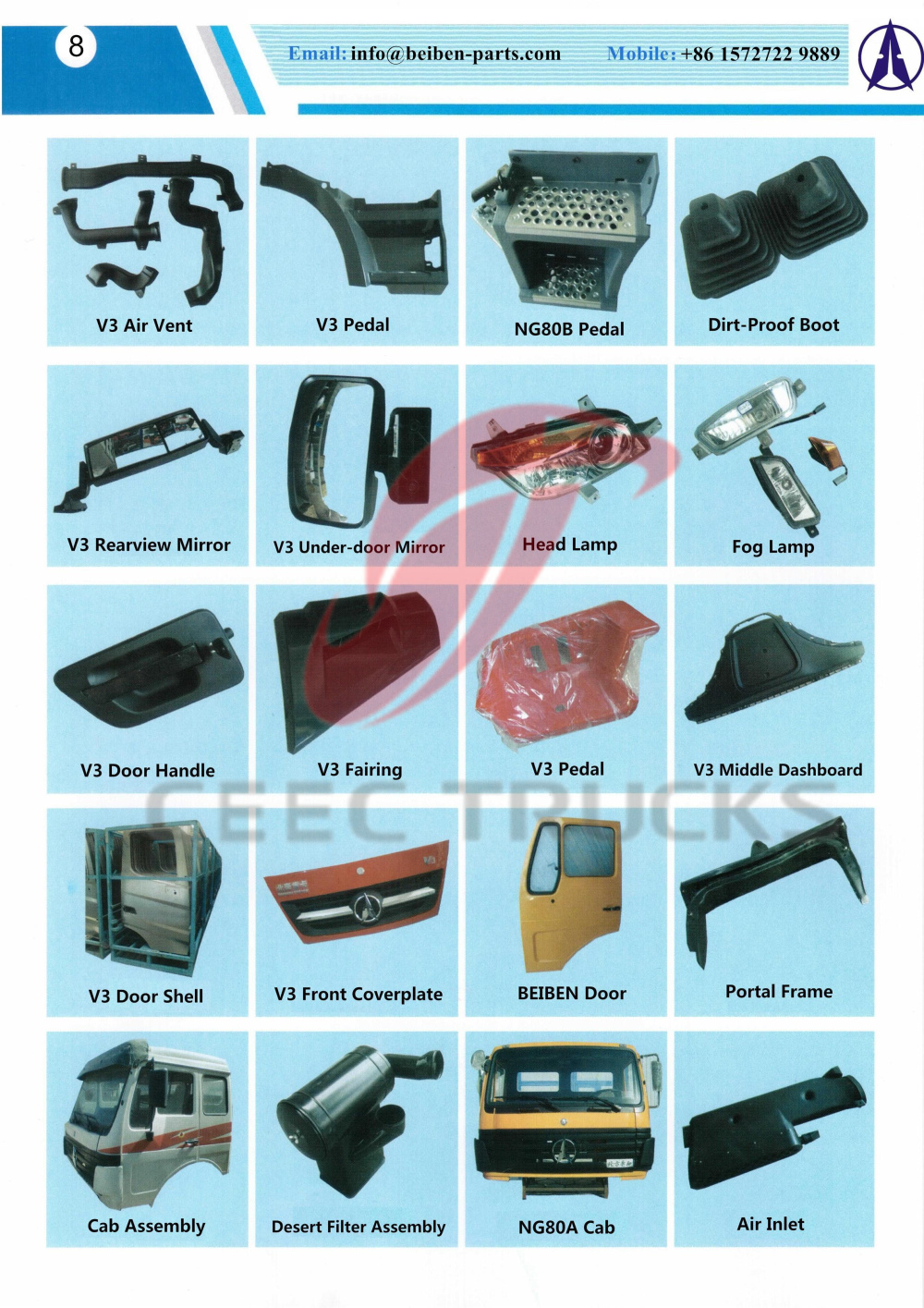 Genuine Beiben truck parts, Beiben Tractor trucks, Beiben Tipper trucks, Beiben Fuel/ Water