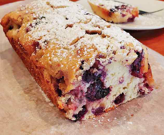 this is a loaf pound cake with 3 berries inside