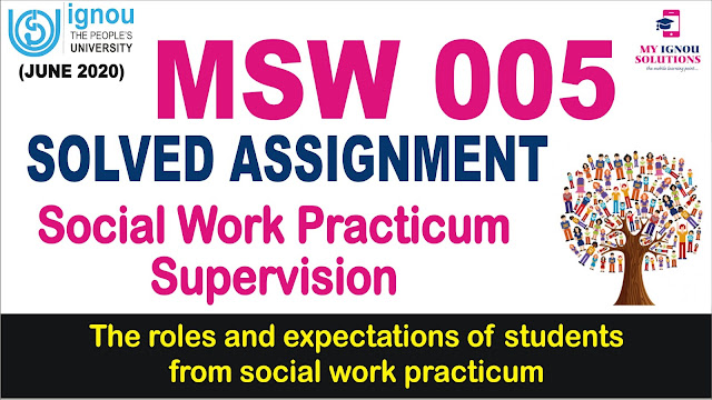 msw 005, solved assignments ignou