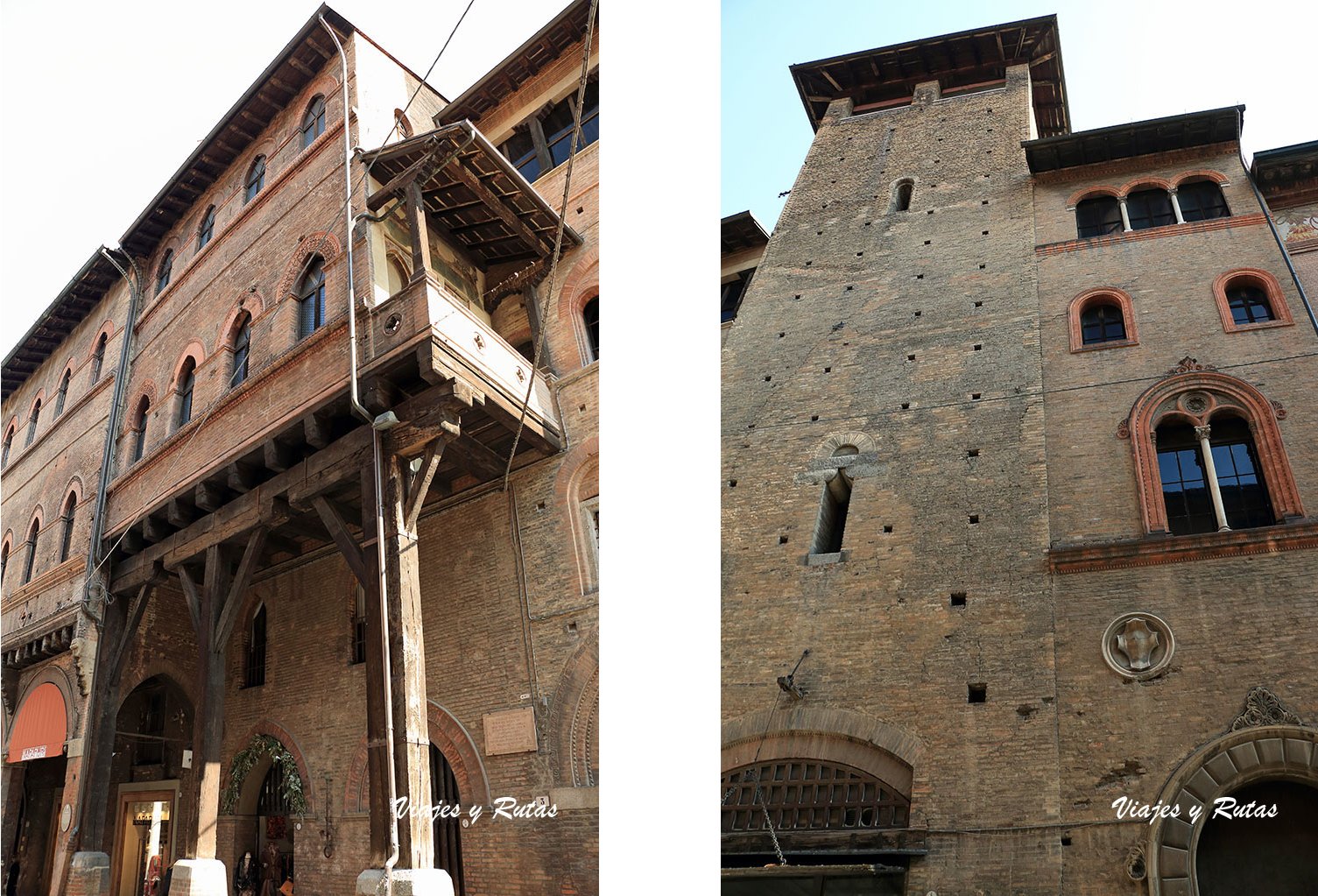 Casa Seracchioli y torre Alberici de Bolonia