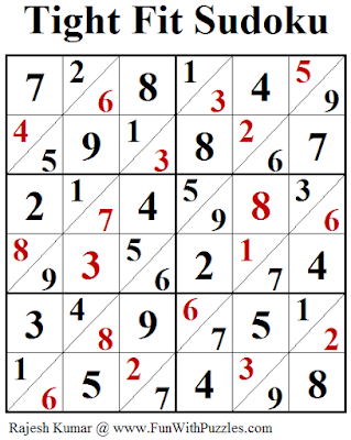 Tight Fit Sudoku (Fun With Sudoku #241) Puzzle Answer