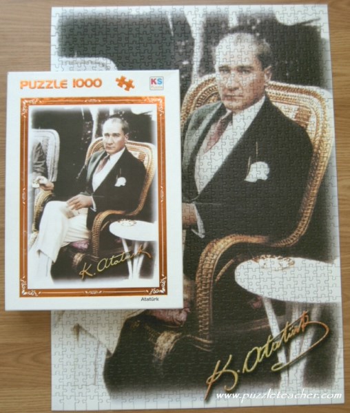 Mustafa Kemal Atatürk kahve içerken KS Games 1000 parça Puzzle
