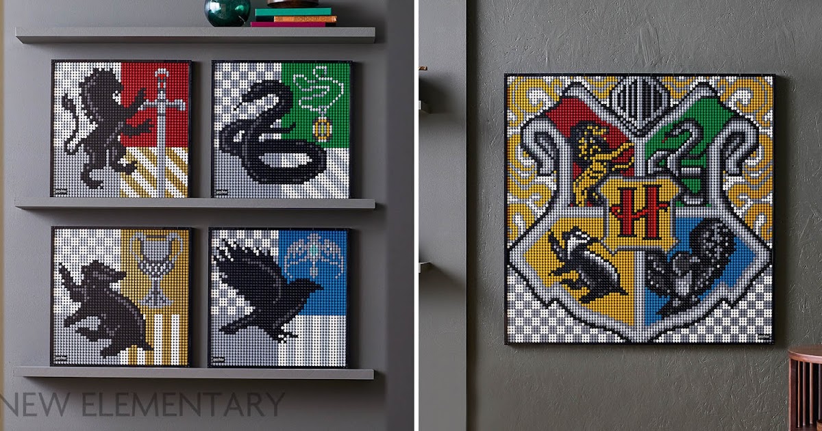 Rubin Ved lov forræder CW: HP) LEGO® ART review: 31201 Harry Potter Hogwarts Crests | New  Elementary: LEGO® parts, sets and techniques