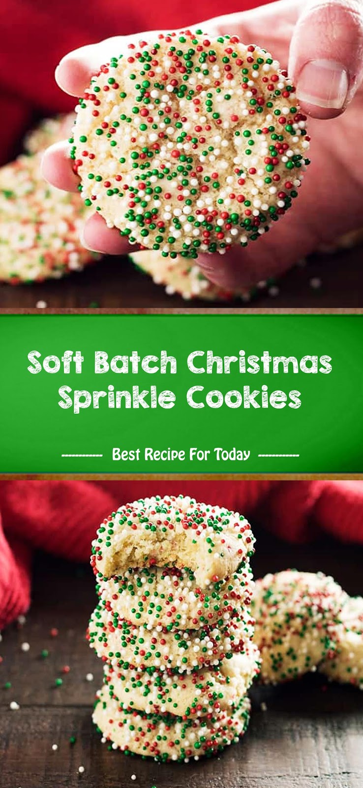 Soft Batch Christmas Sprinkle Cookies - Jolly Lotus