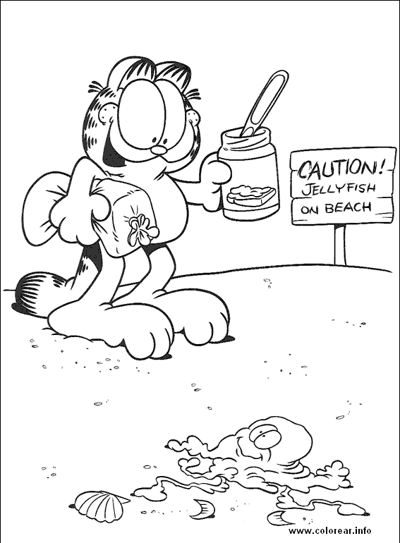 garfield cat coloring pages - photo #25