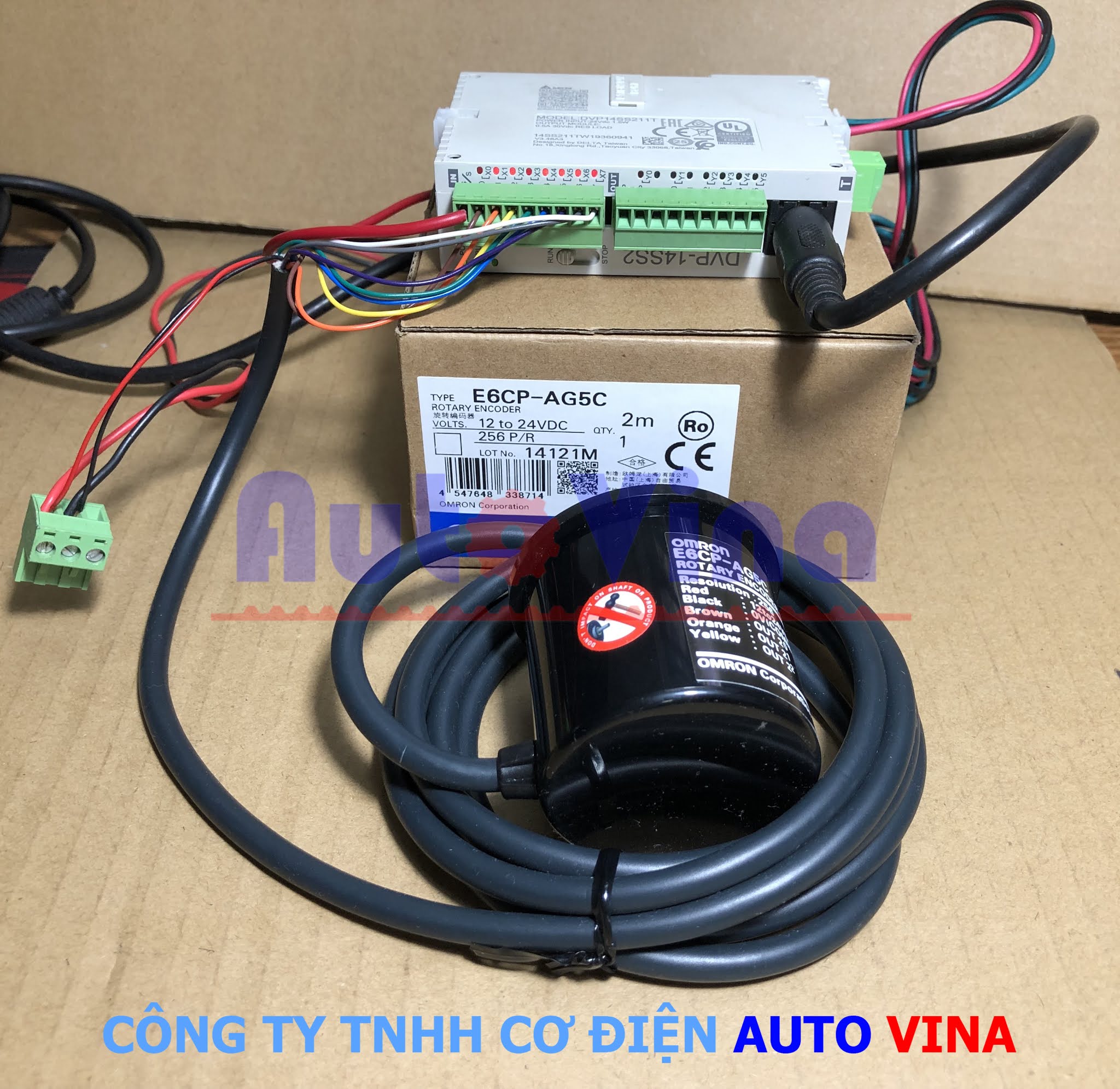Lập trình PLC Delta kết nối Absolute Encoder Omron E6CPA Màn hình