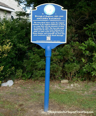 Anglesea Railroad Historical Marker in North Wildwood, New Jersey