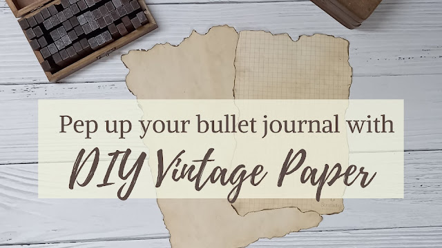 Want to pep up your bullet journal by making DIY Vintage Paper?