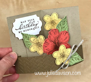 VIDEO: Stampin' Up! Timeless Tropical Quarter Fold Pop-Up Card Tutorial ~ January-June 2020 Mini Catalog ~ www.juliedavison.com #stampinup