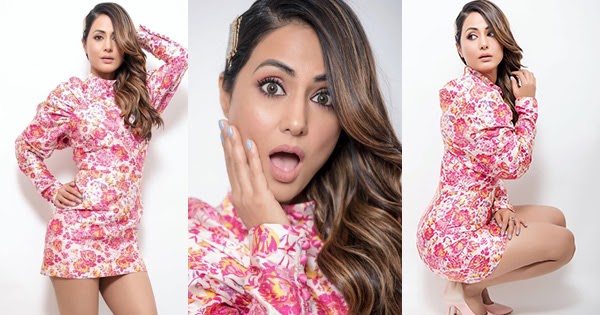 Hina Khan flaunts her fine curves and legs in style in a beautiful
