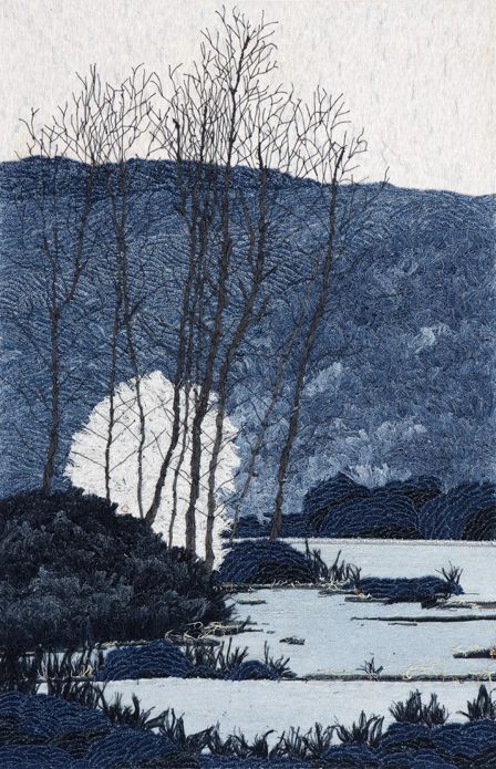 From the Woo Po Swamp Korean Denim Artist Choi So young urban landscape Busan second hand denim creative painting