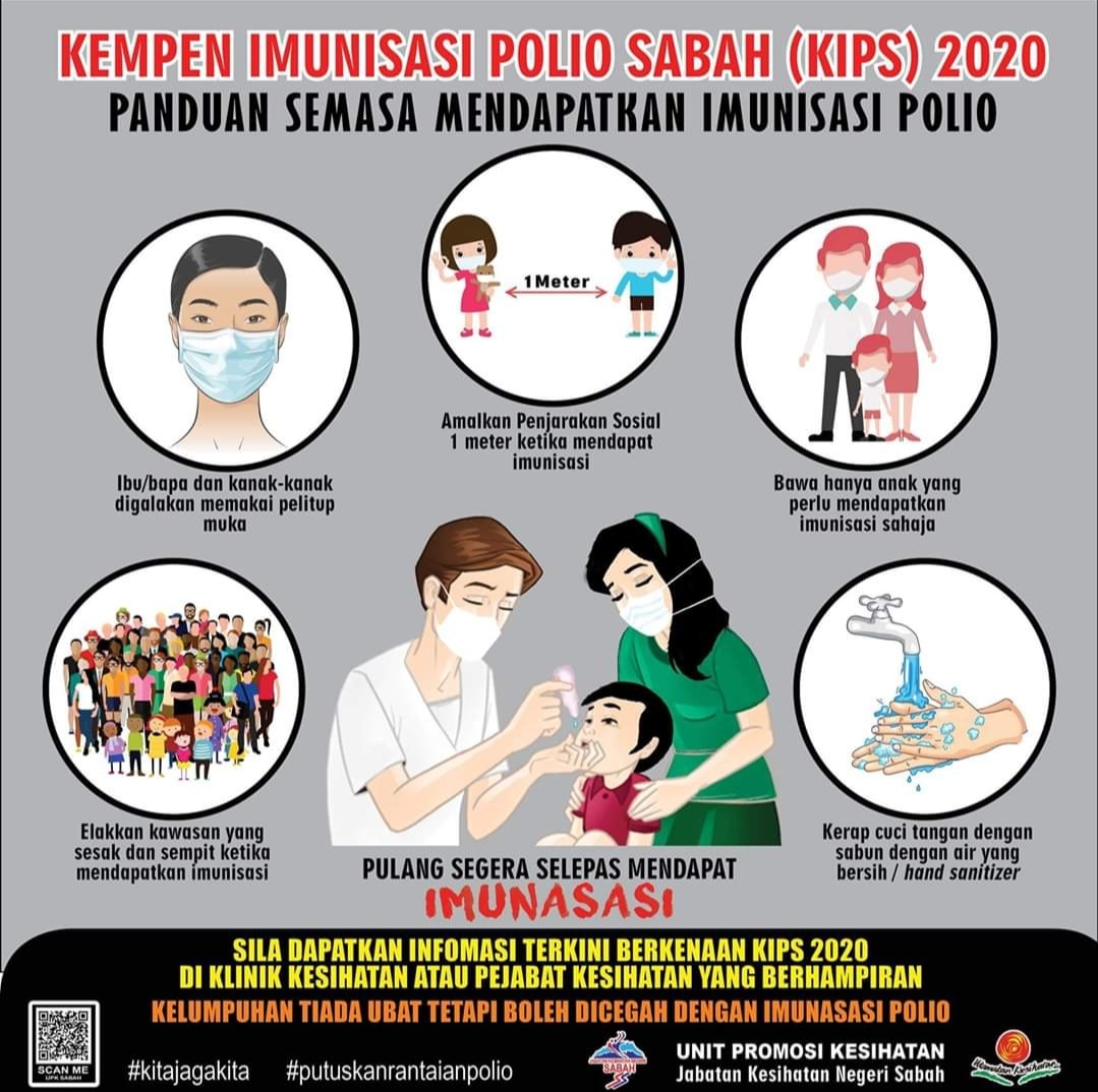 Pemberian Vaksin Polio Secara Percuma Di Daerah Kota Kinabalu