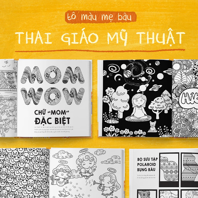 [A116] Tô màu Chín Tháng Mười Ngày cho Bà Bầu - Mẹ Bầu Zui