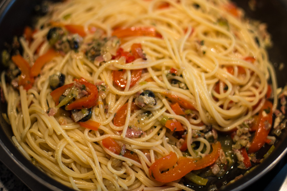 Karsten&amp;#39;s Blog: Spaghetti mit Paprika und Speck