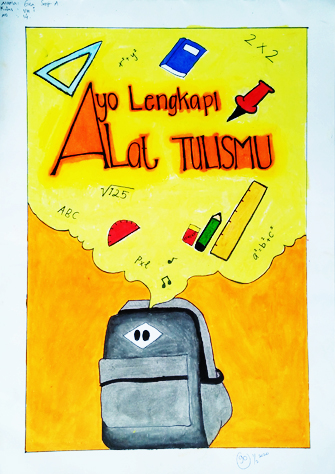 Contoh Gambar Poster, Tugas Praktik Kelas 8 Siswa MTsN 2 Kediri Tahun