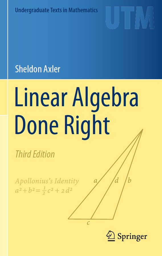 Linear Algebra Done Right ,3rd Edition