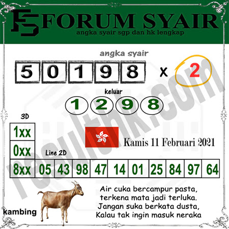 Forum Syair HK Kamis 11-Feb-2021
