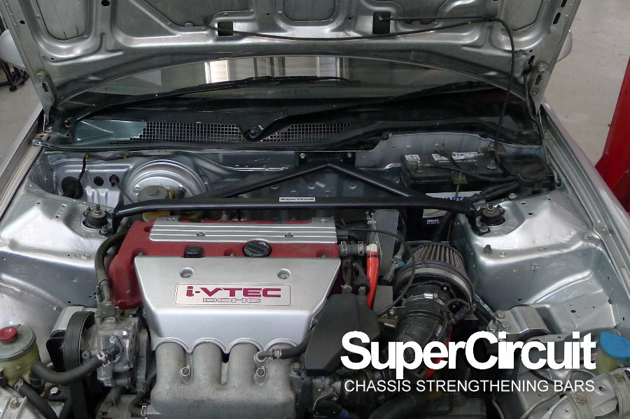 SUPERCIRCUIT CHASSIS STRENGTHENING BARS Honda Civic EG Hatchback Front