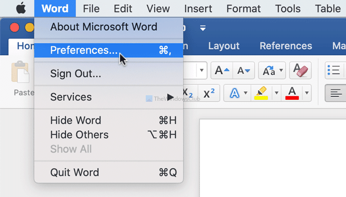 Cómo imprimir texto oculto en Word en Mac