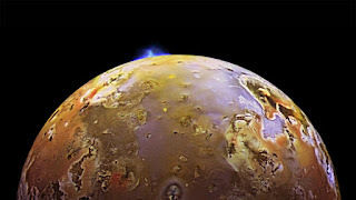 We have seen many examples of the solar system showing youthfulness. This is also seen in the volcanic activity of Jupiter's moon Io.