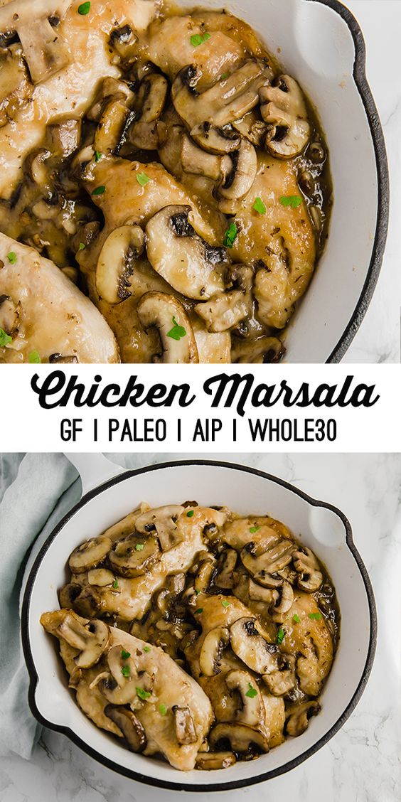 This chicken marsala has all of the flavors of the classic but is made to be paleo, whole30, and AIP compliant!