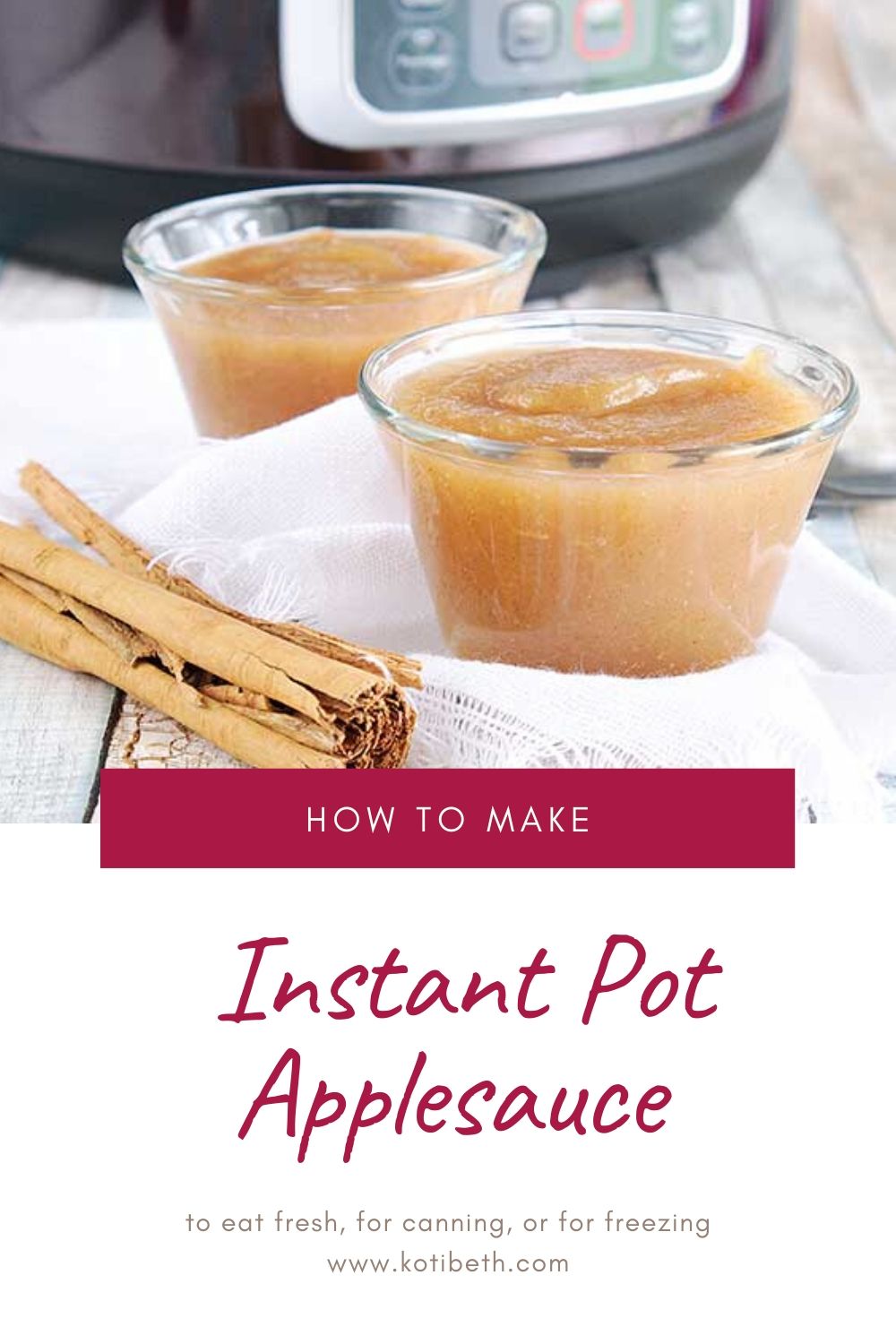 Instant Pot Applesauce With Honey Koti Beth