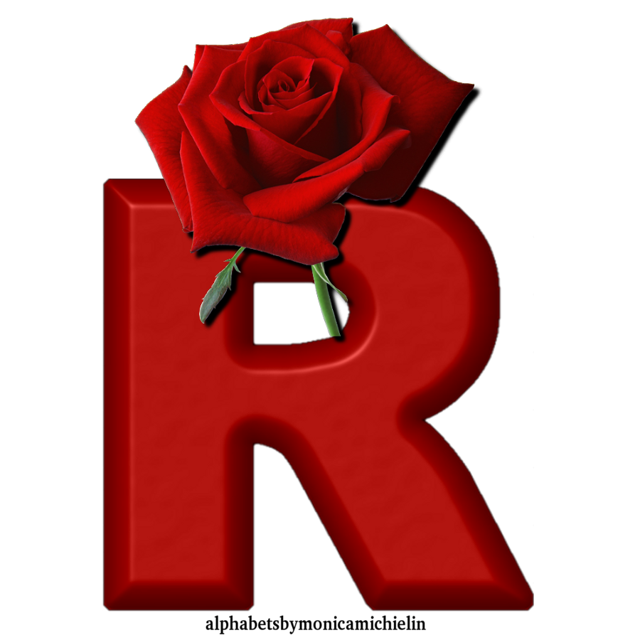 M. Michielin Alphabets RED ROSE ALPHABET PNG