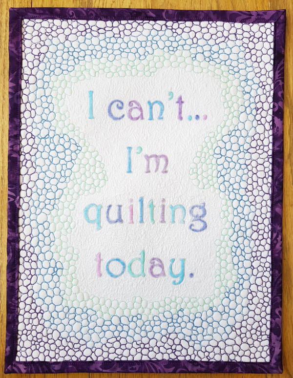 I'm quilting today mini quilt | DevotedQuilter.com