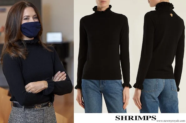 Crown Princess Mary wore SHRIMPS Robin High-neck Wool Sweater