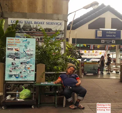 Guard at Sathorn Pier in Bangkok, Thailand