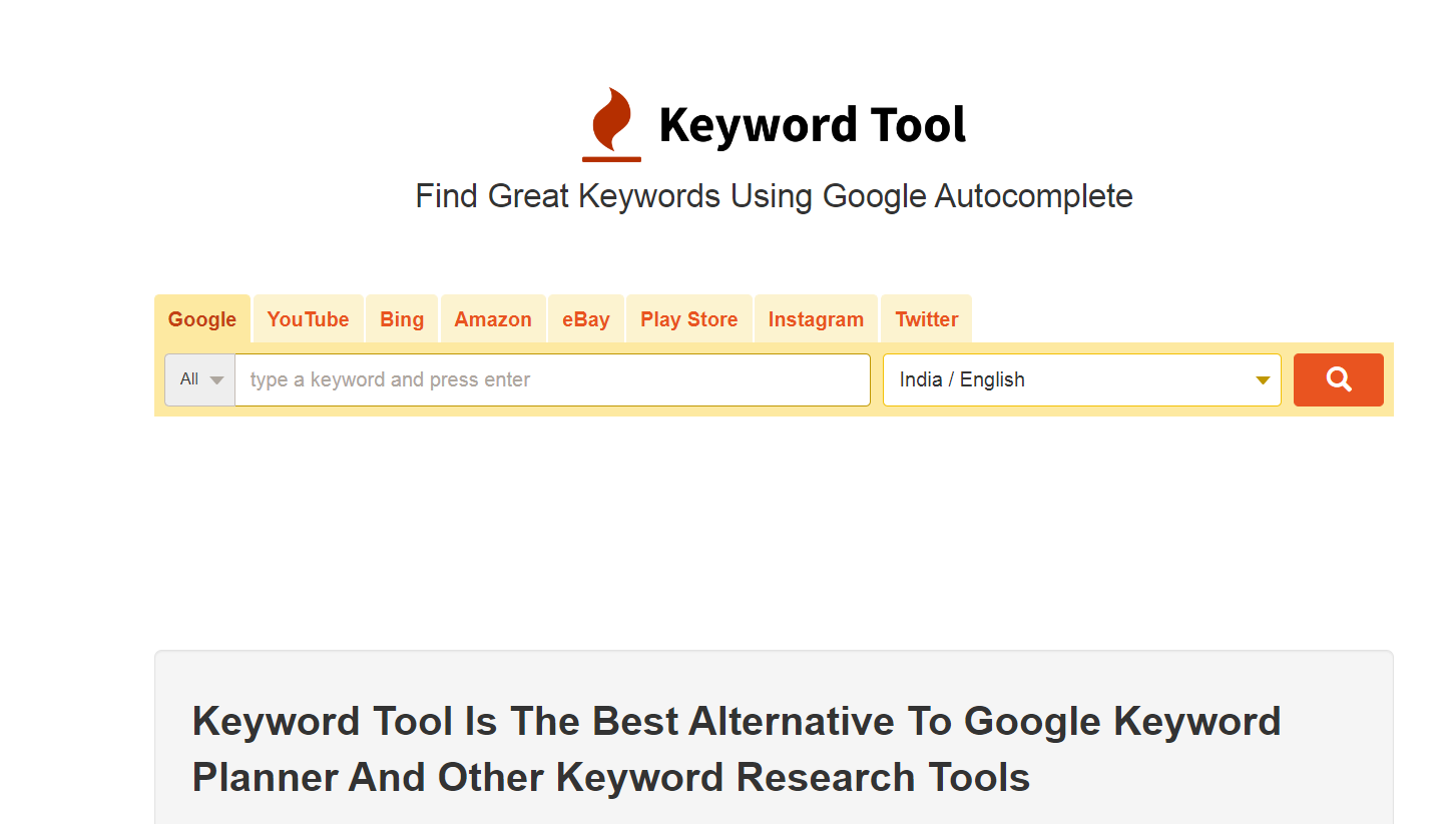 Keyword tool
