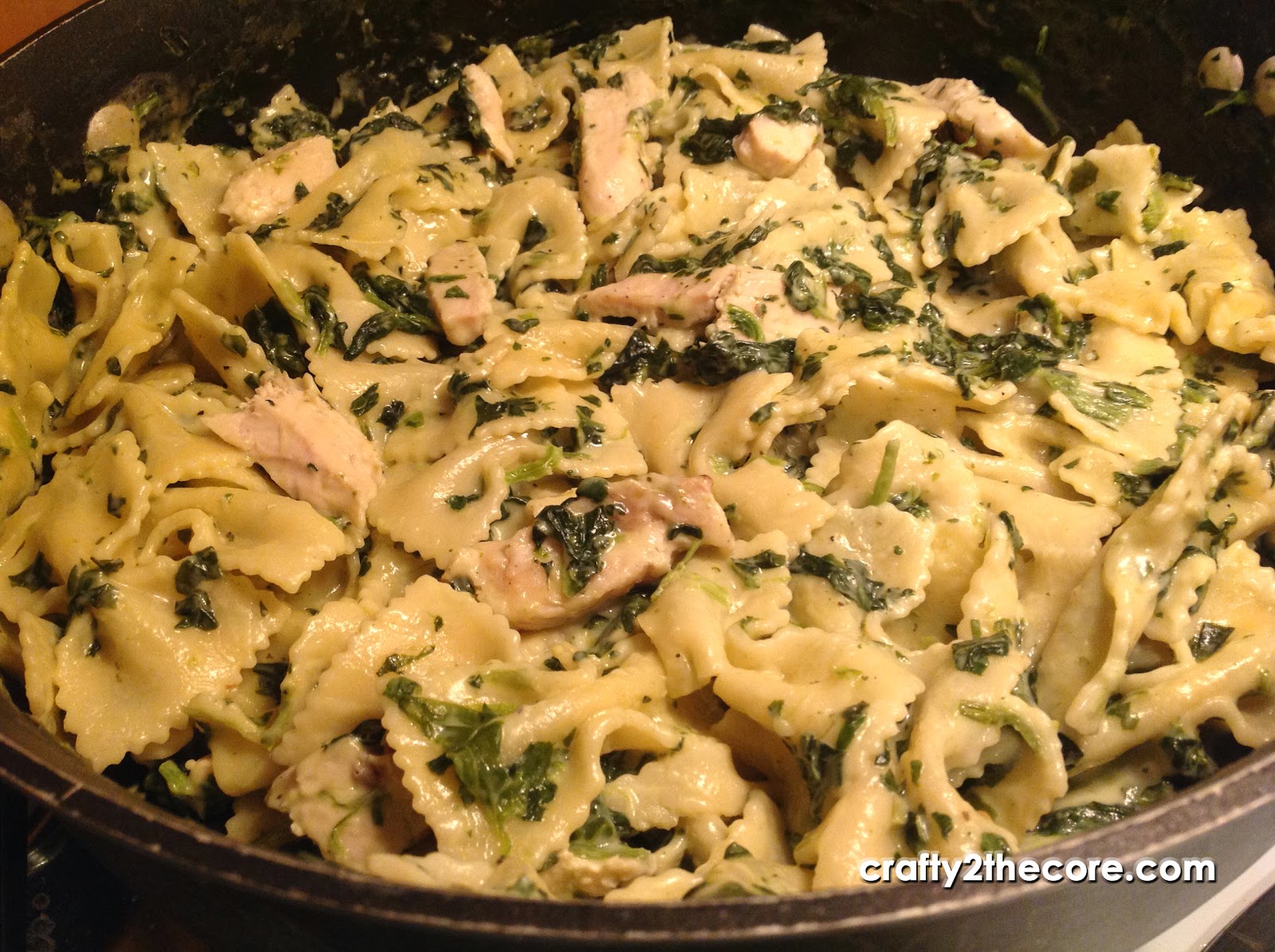 Grilled Chicken Florentine Pasta Crafty 2 the Core