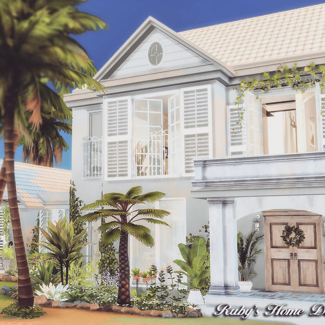 Rubys Home Design March Release Sims 4 Palm Beach House 3月 棕櫚海灘屋