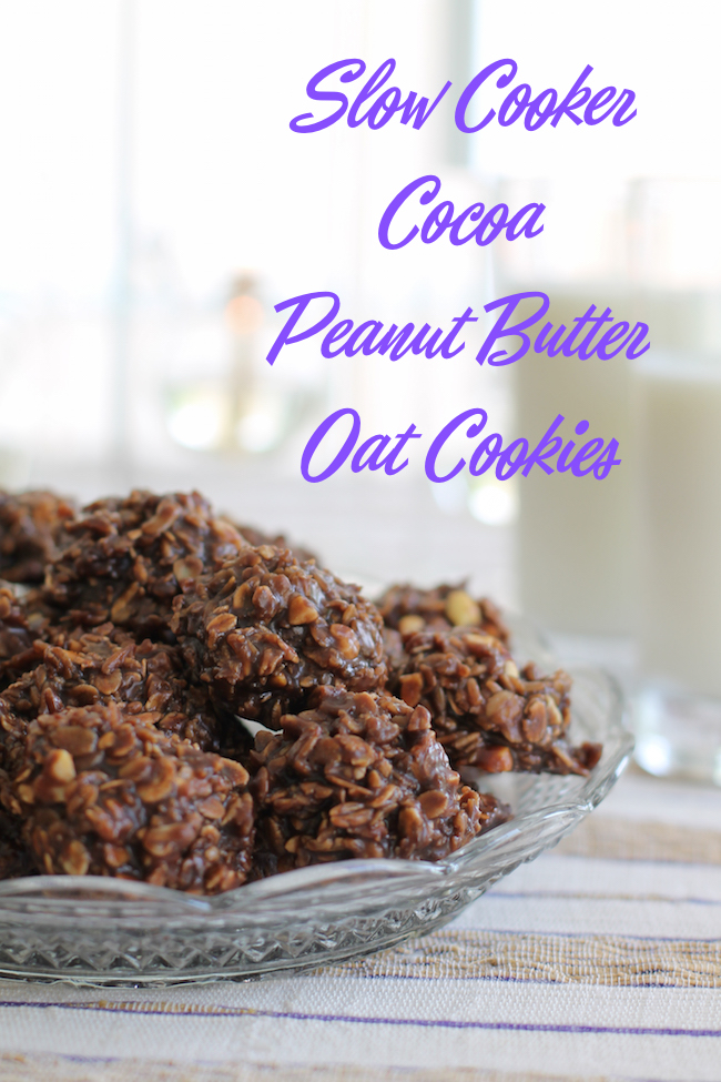 Food Lust People Love: Slow Cooker Cocoa Peanut Butter Oat Cookies # ...