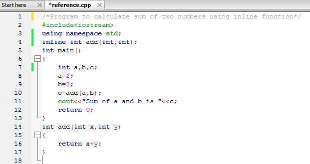 inline function in c++