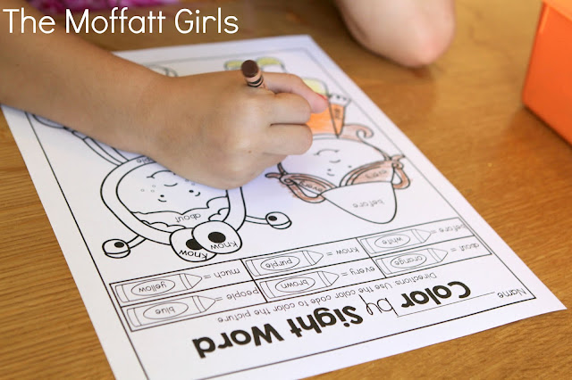 October NO PREP Packet (1st Grade) in action! Teach addition, subtraction, sight words, phonics, grammar, handwriting and so much more with the October NO PREP Packet for First Grade!