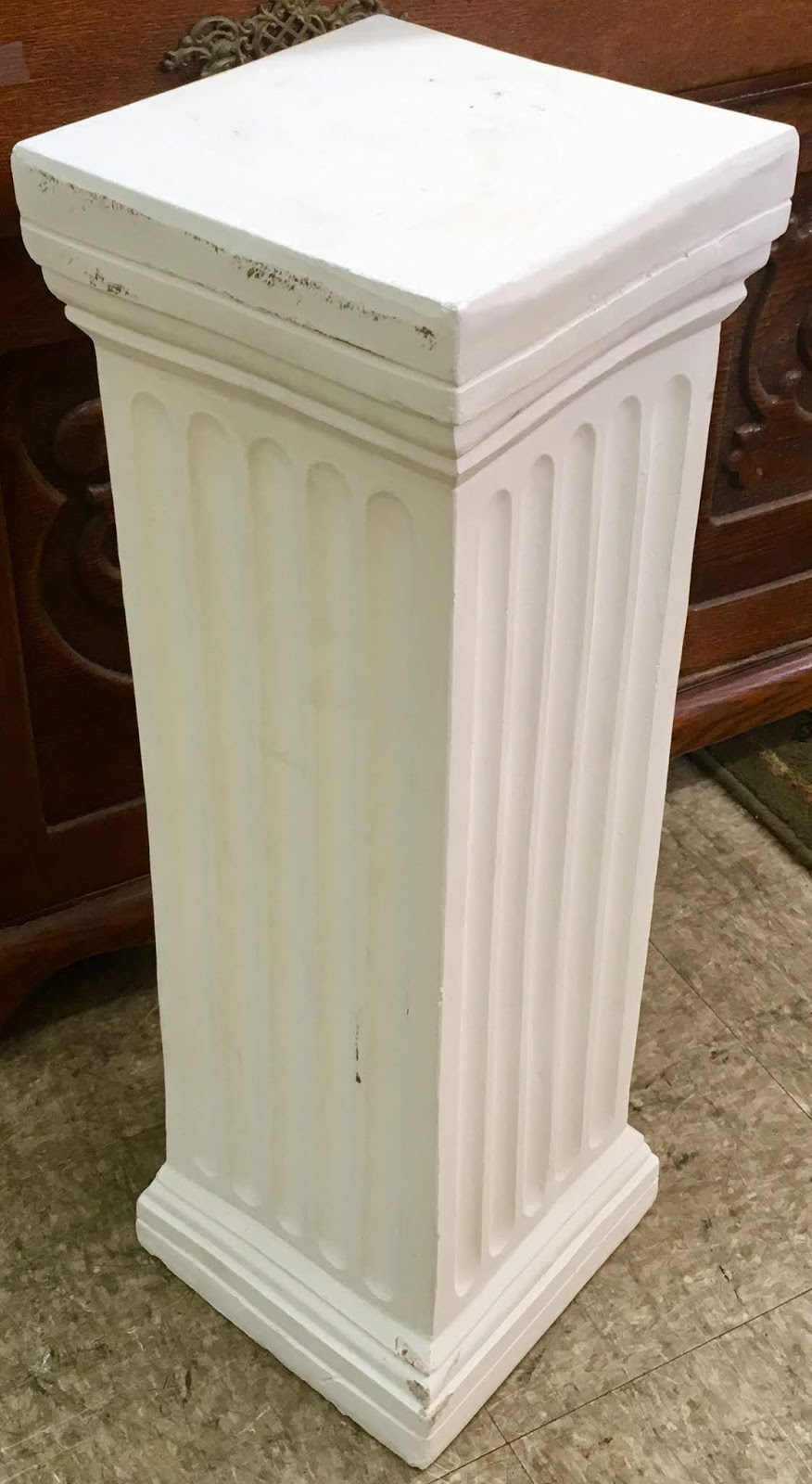 Uhuru Furniture & Collectibles: White Pedestal - $35 SOLD