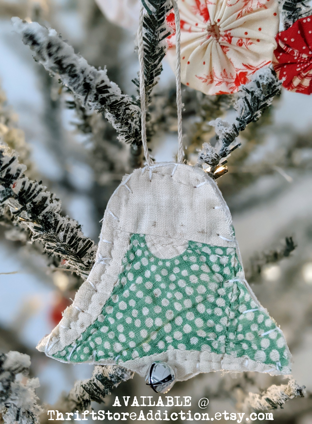 Handmade quilted Christmas ornaments