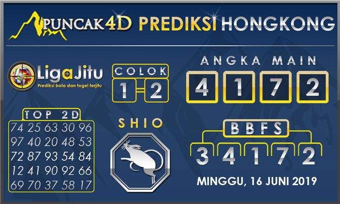 PREDIKSI TOGEL HONGKONG PUNCAK4D 16 JUNI 2019