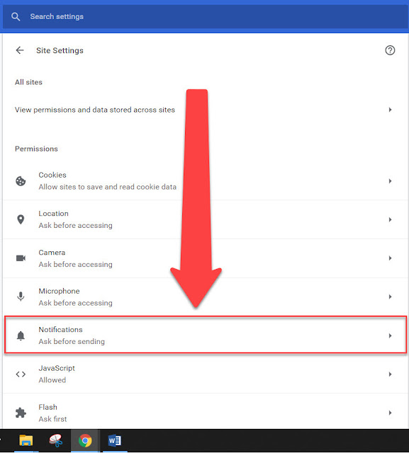 การปิดการแจ้งเตือนจากเว็บบน Google Chrome 5