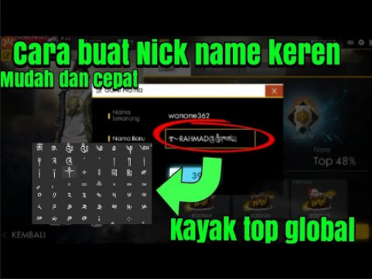 Nick Name Keren Free Fire Cara Membuat Nickname Keren Free