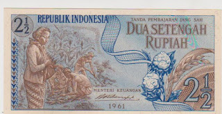 2.5 Rupiah Seri Sandang Pangan Tahun 1961