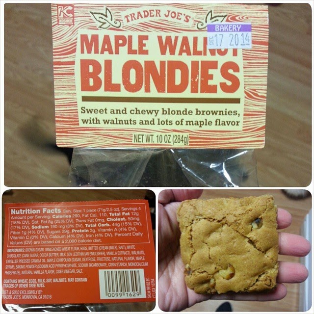 Shannon's Lightening the Load Trader Joe's Maple Walnut Blondies