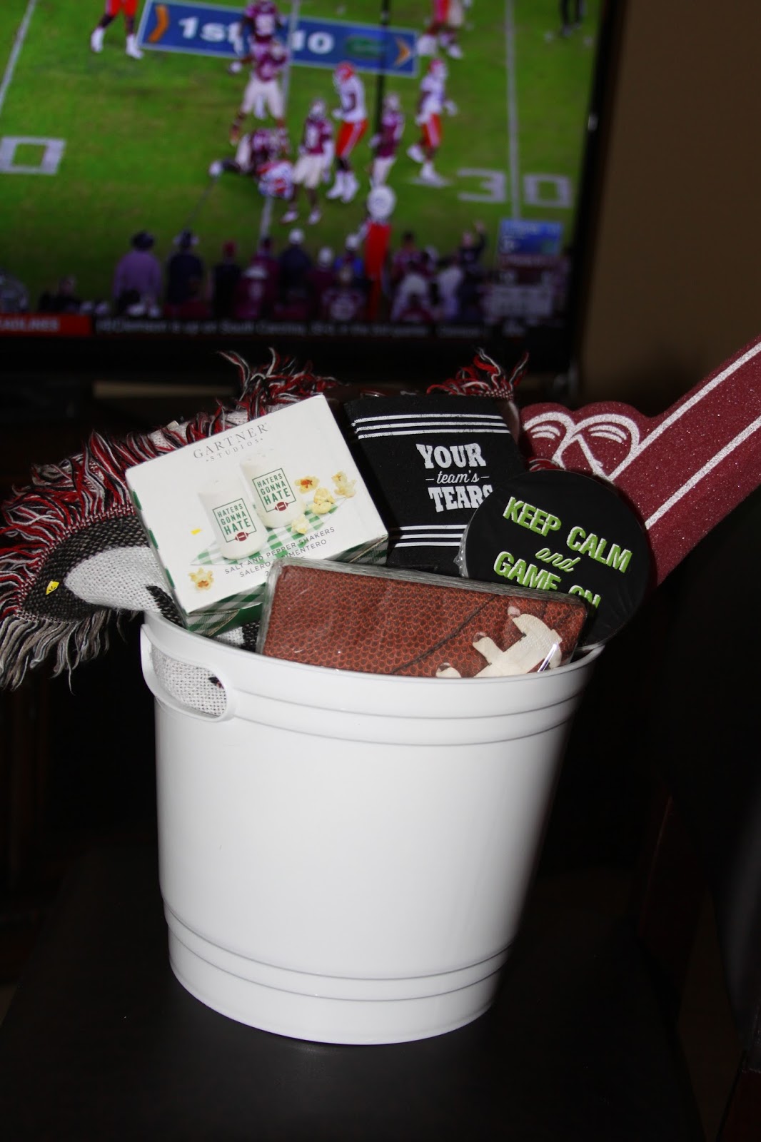 For the Love of Food DIY Football Lovers Gift Basket