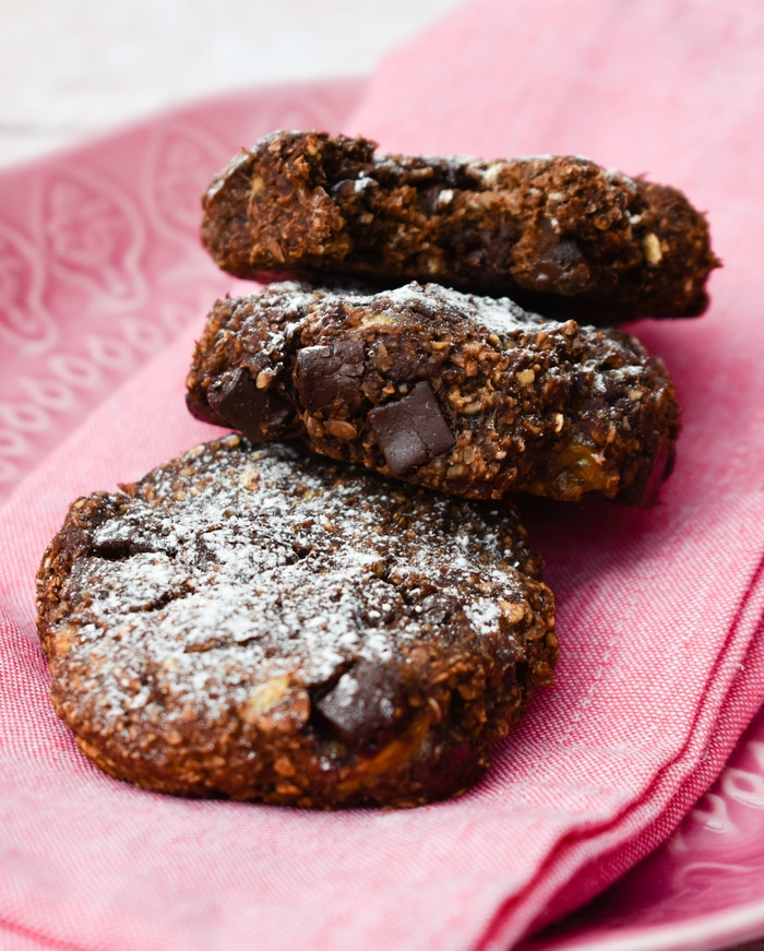 Oaty Chocolate and Banana Cookies