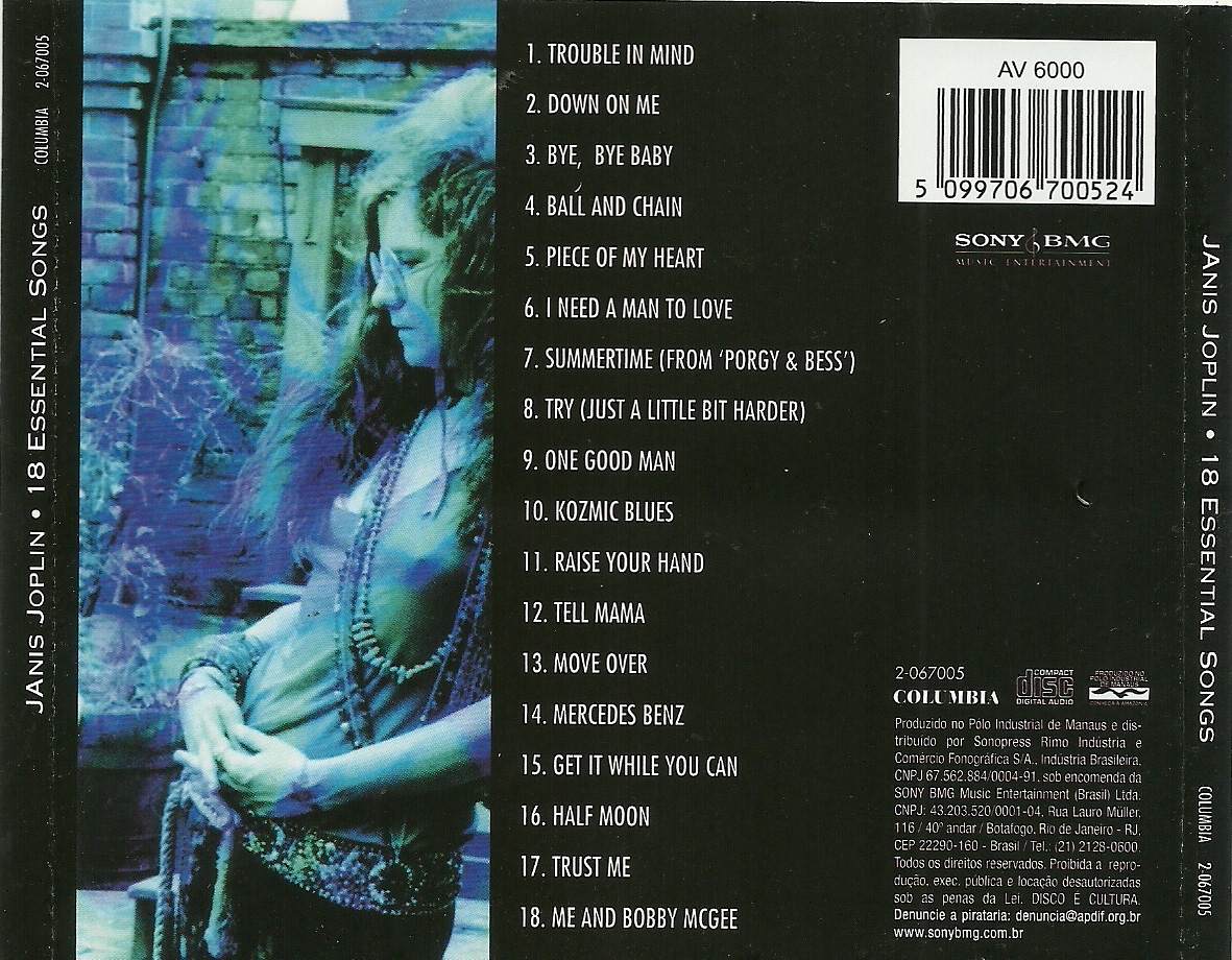 Classic Rock Covers Database Janis Joplin 18 Essential Songs (1995)