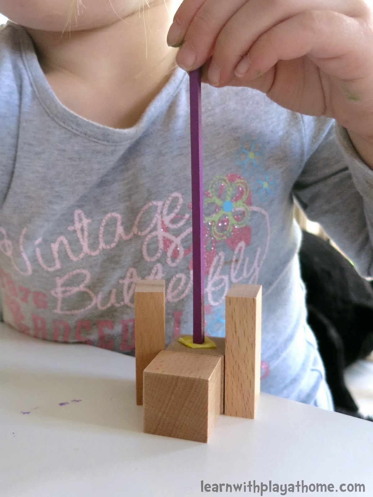 Learn with Play at Home: Construction Building with Blocks and Tape